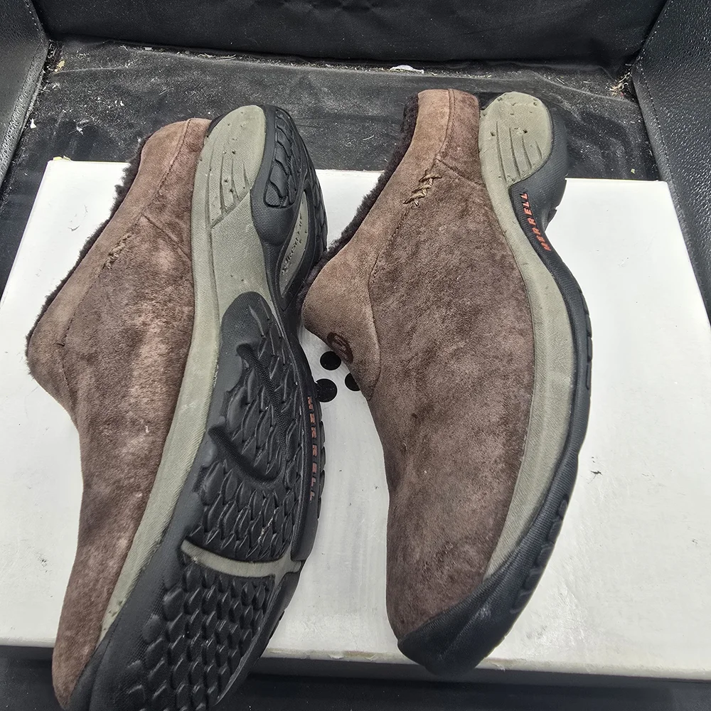 Merrell Dark Brown Suede Slip-On Loafers‎